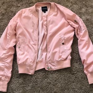Pink bomber jacket